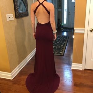 Maroon prom dress